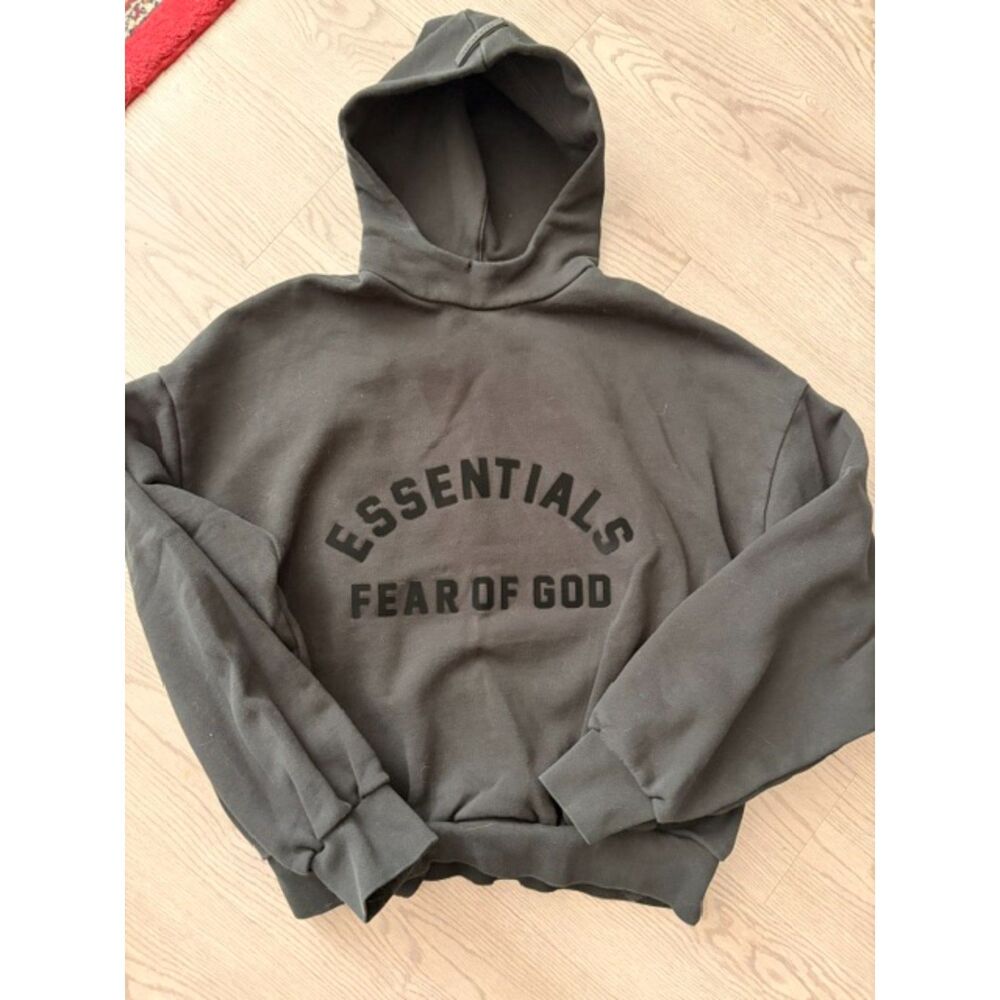 Fear of God Essentials Classic Black Hoodie - Mens S